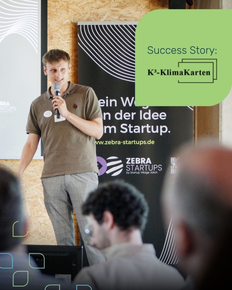 Präsentation bei ZEBRA Startups im Startup Village Jülich